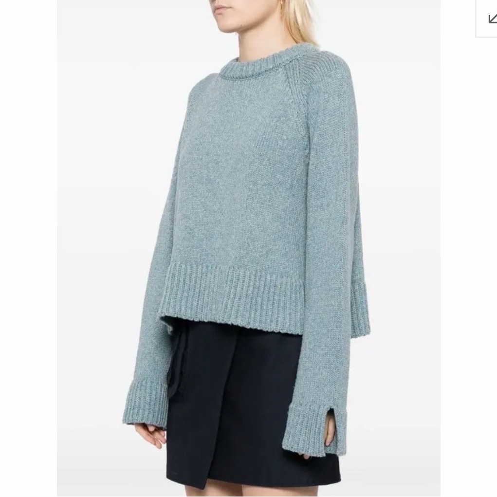 Ciao Lucia Denim Blue Brolio Chunky Knit Jumper